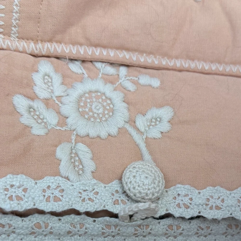 Sezane x Sea New York Dakota Peach Embroidered Lace-Trim Jacket - Picture 6 of 9